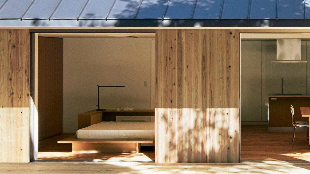 Minimalistický bungalov nabízí unikátní prolnutí interiéru s extériérem